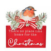 Picture of RED CHRISTMAS ROBIN WOOD PLAQUE